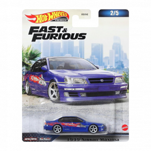 Машинка Premium Hot Wheels 1999 Nissan Maxima Fast & Furious 1:64 HNW46/HKD23 Dark Blue - Retromagaz