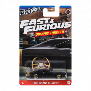 Тематична Машинка Hot Wheels 1968 Dodge Charger Dominic Toretto Fast & Furious 1:64 HNR88/HRW50 Black