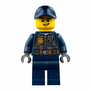 Фігурка Lego Police 973pb2857 Officer with Dark Bluish Gray Vest City cty0734 Б/У - Retromagaz