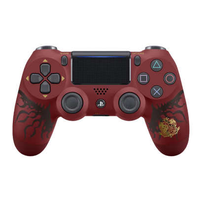 Геймпад Беспроводной Sony PlayStation 4 DualShock 4 Monster Hunter: World Limited Edition Version 2 Red Б/У - Retromagaz