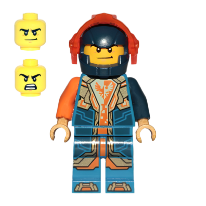 Фігурка Lego Knights Clay Moorington Dark Blue Helmet Nexo Knights nex134 Б/У - Retromagaz