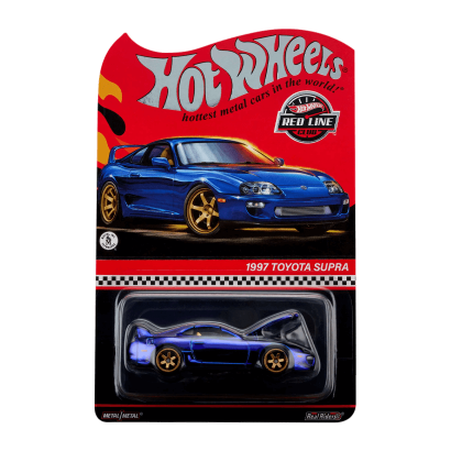 Машинка Premium Hot Wheels 1997 Toyota Supra Red Line Club RLC 1:64 HWF07 Blue - Retromagaz