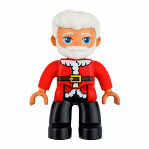 Фигурка Lego Boy Santa Black Legs Red Top Duplo 47394pb228 Б/У