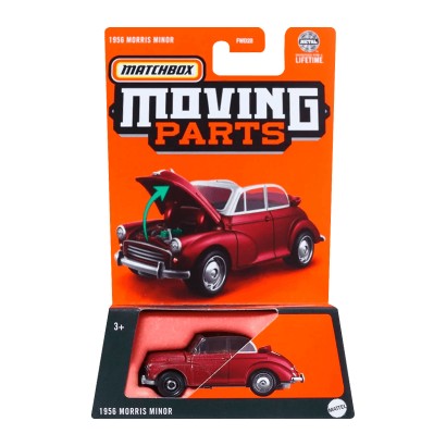 Тематическая Машинка Matchbox 1956 Morris Minor Moving Parts 1:64 FWD28/HVN14 Red - Retromagaz