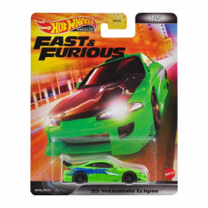 Машинка Premium Hot Wheels '95 Mitsubishi Eclipse Fast & Furious 1:64 HCP29 Green - Retromagaz