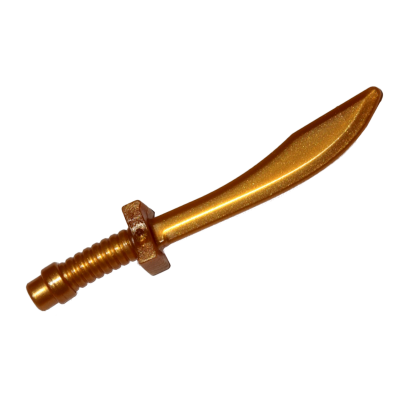 Оружие Lego Меч Saber Dao Curved Blade and Hilt with Bar End 25111 6245239 Pearl Gold 4шт Б/У - Retromagaz