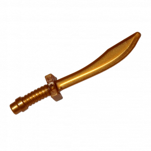 Зброя Lego Меч Saber Dao Curved Blade and Hilt with Bar End 25111 6245239 Pearl Gold 4шт Б/У