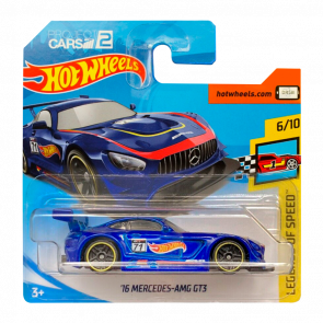 Машинка Базовая Hot Wheels '16 Mercedes-AMG GT3 Project CARS 2 Legends of Speed 1:64 FJY10 Dark Blue - Retromagaz