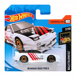 Машинка Базова Hot Wheels '96 Nissan 180SX Type X Advan Nightburnerz 1:64 FKB00 White - Retromagaz