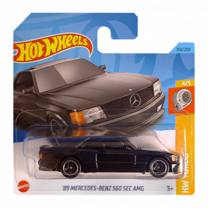 Машинка Базова Hot Wheels '89 Mercedes-Benz 560 SEC AMG Turbo 1:64 HKG45 Black - Retromagaz