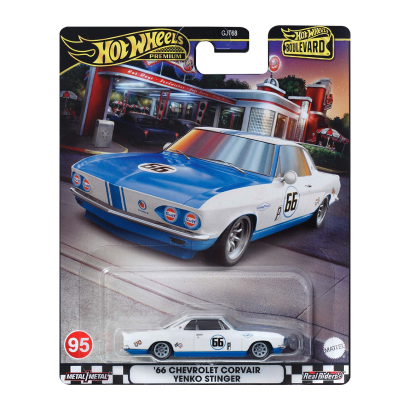 Машинка Premium Hot Wheels '66 Chevrolet Corvair Yenko Stinger Boulevard 1:64 HRT69 White - Retromagaz