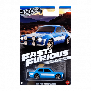 Тематична Машинка Hot Wheels 1970 Ford Escort RS1600 Brian O'Conner Fast & Furious 1:64 JBY32 Blue