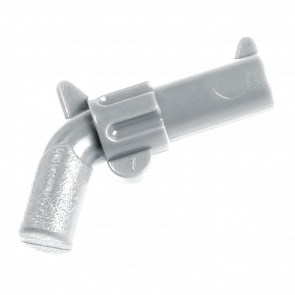 Оружие Lego Стрелковое Pistol Revolver Large Barrel 30132 6099399 Flat Silver Б/У - Retromagaz