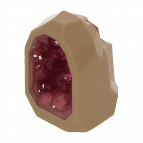 Скеля Lego Коштовність Geode with Glitter Trans-Dark Pink Crystal 1 x 1 49656pb02 6264092 Dark Tan Б/У