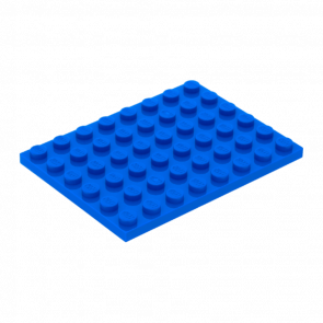 Пластина Lego Обычная 10шт 6 x 8 3036 303623 Blue Б/У - Retromagaz