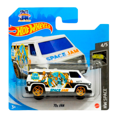 Машинка Базовая Hot Wheels 70s Van Space Jam: A New Legacy Space 1:64 GRY76 White - Retromagaz