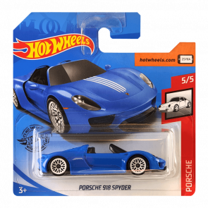 Машинка Базовая Hot Wheels Porsche 918 Spyder Porsche 1:64 GHD22 Blue - Retromagaz