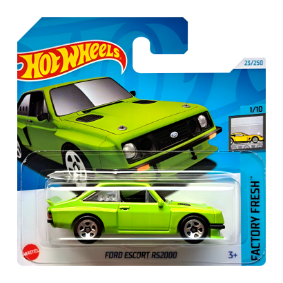 Машинка Базовая Hot Wheels Ford Escort RS2000 Factory Fresh 1:64 HTC48 Green - Retromagaz