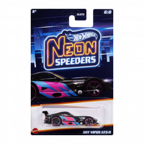 Тематична Машинка Hot Wheels SRT Viper GTS-R Neon Speeders 1:64 HLH72/HLH78 Black - Retromagaz