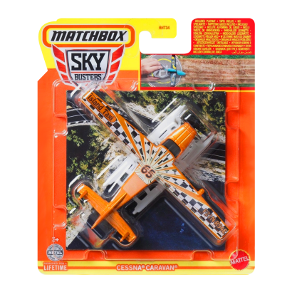 Тематическая Машинка Matchbox Cessna Caravan Sky Busters 1:64 HHT34/HVM45 White - Retromagaz