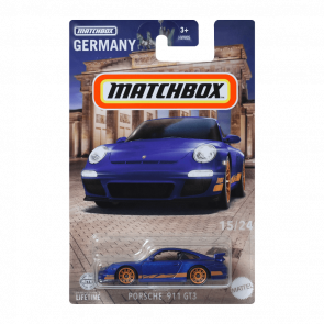 Тематична Машинка Matchbox Porsche 911 GT3 Germany 1:64 HVV05/HVV35 Blue