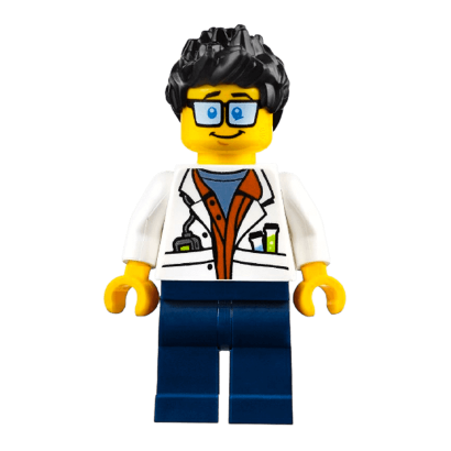 Фігурка Lego Jungle 973pb2745 Scientist White Lab Coat with Test Tubes City cty0788 Б/У - Retromagaz