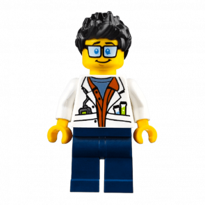 Фігурка Lego Jungle 973pb2745 Scientist White Lab Coat with Test Tubes City cty0788 Б/У