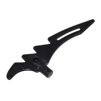 Зброя Lego Сокира 10шт Crescent Blade Serrated with Bar 98141 6039203 Black Б/У - Retromagaz