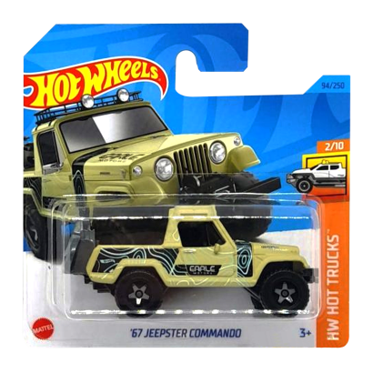 Машинка Базовая Hot Wheels '67 Jeepster Commando Hot Trucks 1:64 HKJ02 Tan - Retromagaz