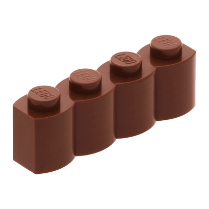 Кубик Lego Модифікована with Log Profile 1 x 4 30137 4211181 Reddish Brown 20шт Б/У - Retromagaz