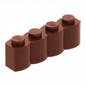 Кубик Lego Модифікована with Log Profile 1 x 4 30137 4211181 Reddish Brown 20шт Б/У