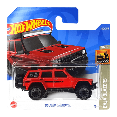 Машинка Базовая Hot Wheels '95 Jeep Cherokee Baja Blazers 1:64 HCX28 Red - Retromagaz