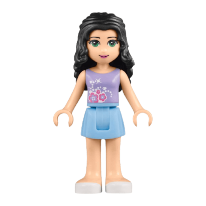 Фігурка Lego Girl Emma Bright Light Blue Skirt Friends frnd090 Б/У - Retromagaz