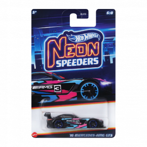 Тематична Машинка Hot Wheels '16 Mercedes-AMG GT3 Neon Speeders 1:64 HLH72/HRW79 Black - Retromagaz