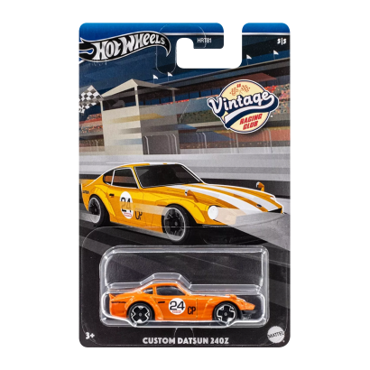 Тематична Машинка Hot Wheels Custom Datsun 240Z Vintage Racing Club 1:64 HRT81/HRV10 Orange - Retromagaz