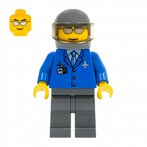 Фигурка Lego Airport 973pb0098 Blue 3 Button Jacket & Tie City air041 Б/У