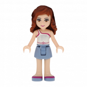 Фігурка Lego Girl Olivia Sand Blue Skirt Friends frnd109 2 Б/У