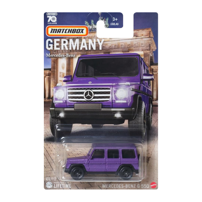 Тематична Машинка Matchbox Mercedes-Benz G 550 Germany 1:64 GWL49/HPC57 Purple - Retromagaz