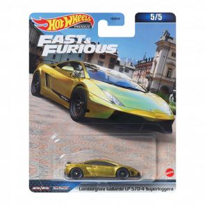 Машинка Premium Hot Wheels Lamborghini Gallardo LP 570-4 Superleggera Fast & Furious 1:64 HNW46/HMG52 Gold