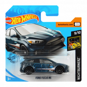 Машинка Базовая Hot Wheels Ford Focus RS Nightburnerz 1:64 FYF84 Dark Grey - Retromagaz