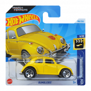 Машинка Базова Hot Wheels Beetle Bumblebee Transformers Screen Time 1:64 HTB35 Yellow - Retromagaz