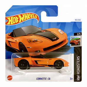 Машинка Базовая Hot Wheels Corvette C6 Roadsters 1:64 HTC14 Orange - Retromagaz