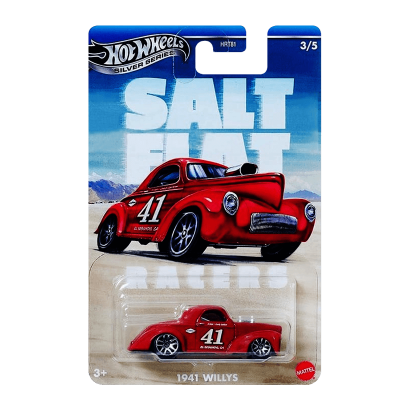 Тематична Машинка Hot Wheels 1941 Willys Salt Flat Racers 1:64 JBY83 Red - Retromagaz