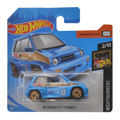 Машинка Базовая Hot Wheels '85 Honda City Turbo II Nightburnerz 1:64 FYD12 Blue - Retromagaz