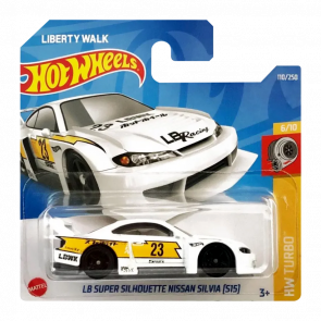 Машинка Базова Hot Wheels Liberty Walk LB Super Silhouette Nissan Silvia (S15) Turbo 1:64 HCT23 White - Retromagaz