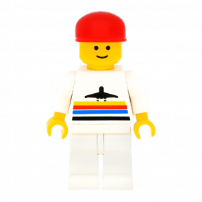 Фігурка Lego Airport 973p16 Classic White Legs Red Cap City air003 Б/У - Retromagaz