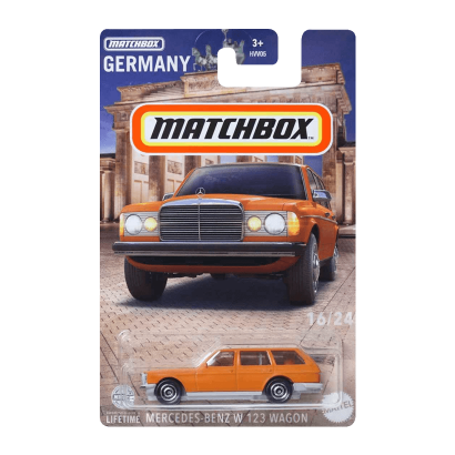 Тематическая Машинка Matchbox Mercedes-Benz W123 Germany 1:64 HVV05/HVV36 Brown - Retromagaz