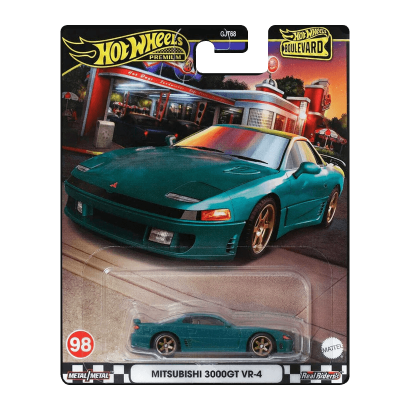 Машинка Premium Hot Wheels Mitsubishi 3000GT VR-4 Boulevard 1:64 HRT68 Green - Retromagaz