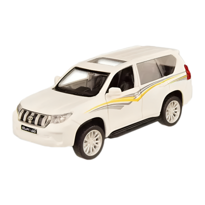 Машинка Автопром Toyota Land Cruiser Prado 1:43 White - Retromagaz