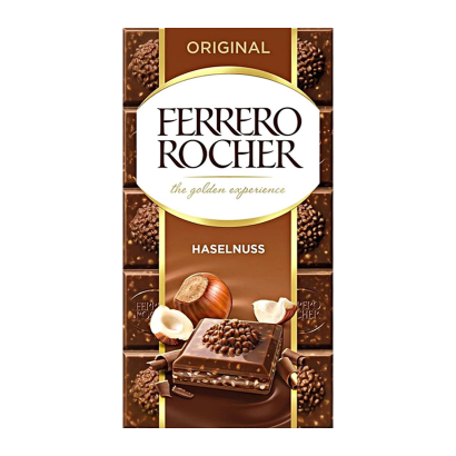 Шоколад Молочный Ferrero Rocher Haselnuss 90g - Retromagaz